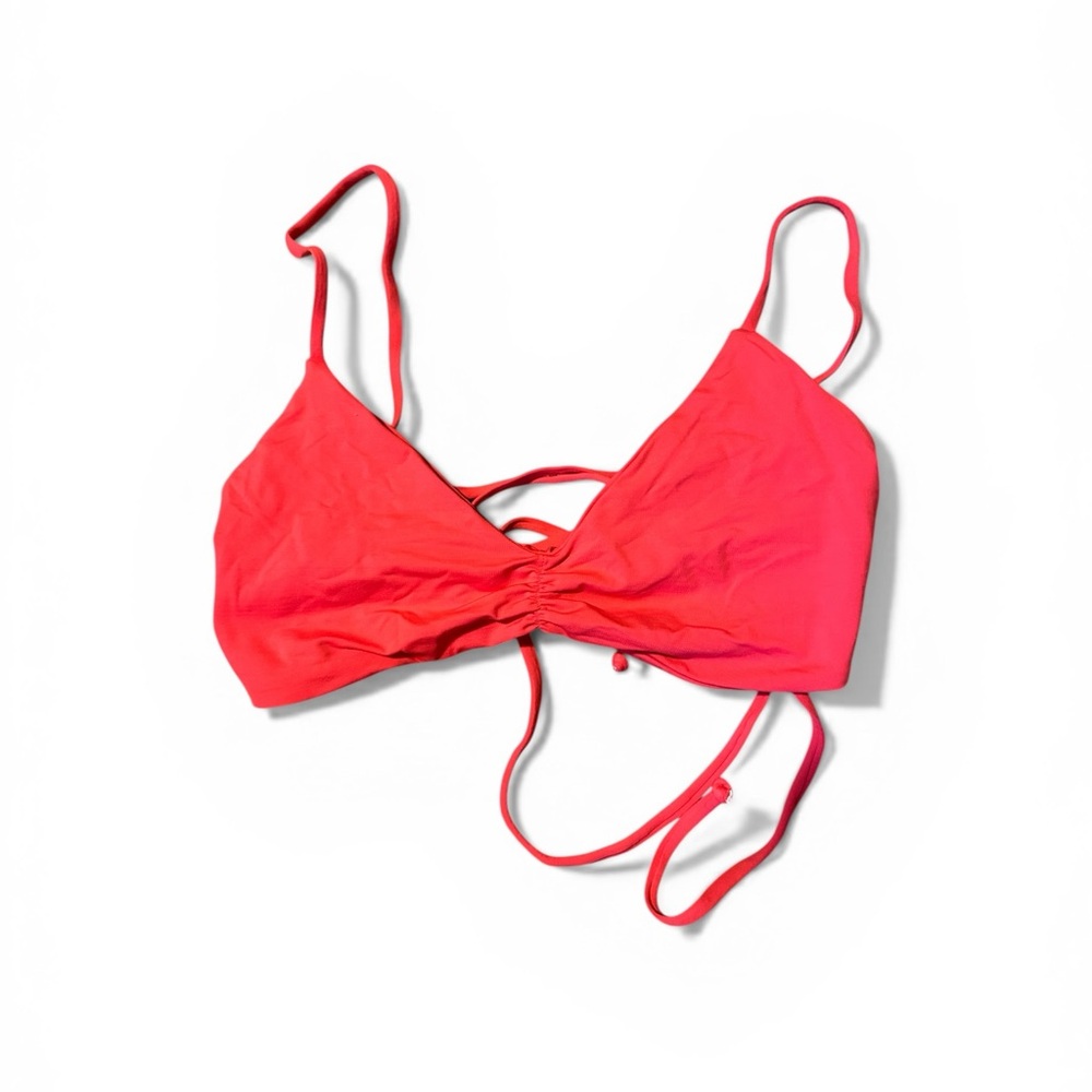 NWOT L*Space tie back bikini top red